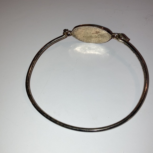 Vintage Alpaca Mexico Silver Mother of Pearl and Abalone Bracelet - Picture 6 of 7